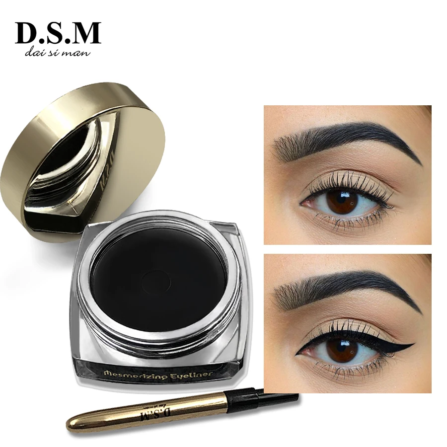 D.S.M Brand New Gel Eyeliner Black Non smudge Eyeline Makeup Long