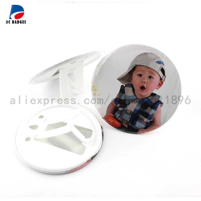 

200 sets(75mm) button photo stander blank badge button material parts