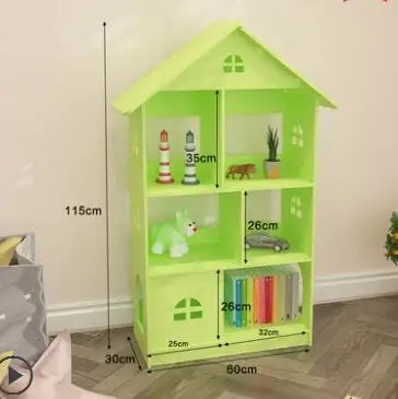 Children's bookshelf floor bookcase cartoon kindergarten baby picture book frame primary school students simple shelf rack .