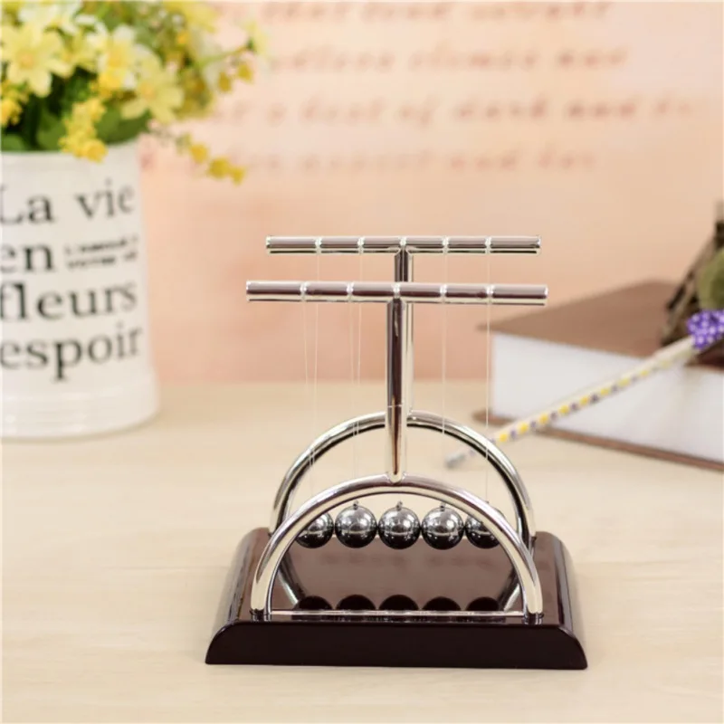 

Newton Cradle Balance Ball Physics Science Pendulum Oval Base Arch Stand Steel Balls Kids Educational Toy Desk Home Decor Gifts