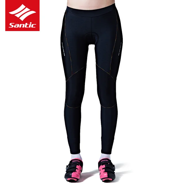 Santic Women Cycling Long Pants Spring Summer Anti UV Breathable Pad