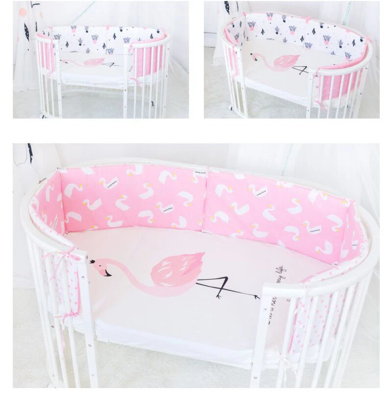 Детская кровать бамперы хлопок детские кроватки протектор Мультфильм Cot бортики в кроватку для новорожденных многоцветные кроватка бампер