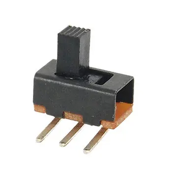 

100 Pcs 5mm High Knob 3 Pin 2 Position SPDT Right Angle Slide Switch 0.5A 50V DC SS12F21