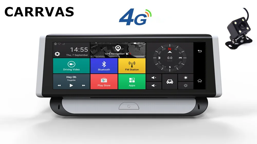 CARRVAS Автомобильный GPS навигатор DVR 4G ADAS Full HD 1080P 7 84 &quotAndroid 5 1 видеорегистратор с