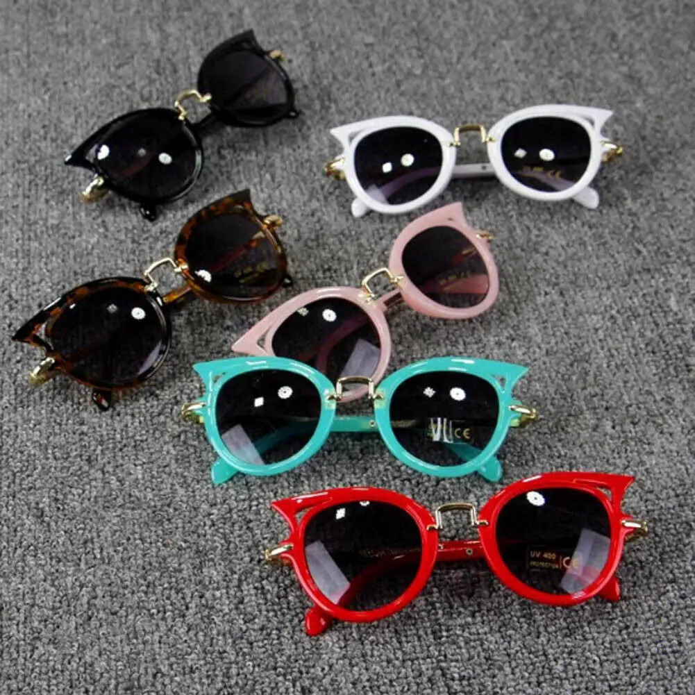 Американские милые модные детские солнцезащитные очки для девочек и мальчиков с линзами переменного тока и рамкой из поликарбоната UV 400