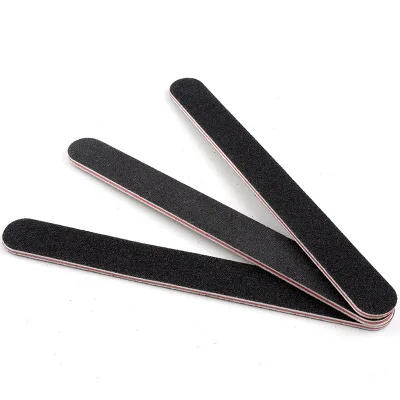 

2017 Women Lady Pro New Black Double Sided Nail Art Manicure Sanding Nail File Buffer Grits Makeup Tools