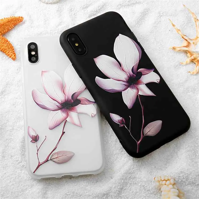 Relief Lotus Flower Case For Samsung Galaxy A5 A7 J2 Pro A6 Plus J6 J4 2018 EU J5 Prime Note 8 5 Silicone Simple Back Cover |