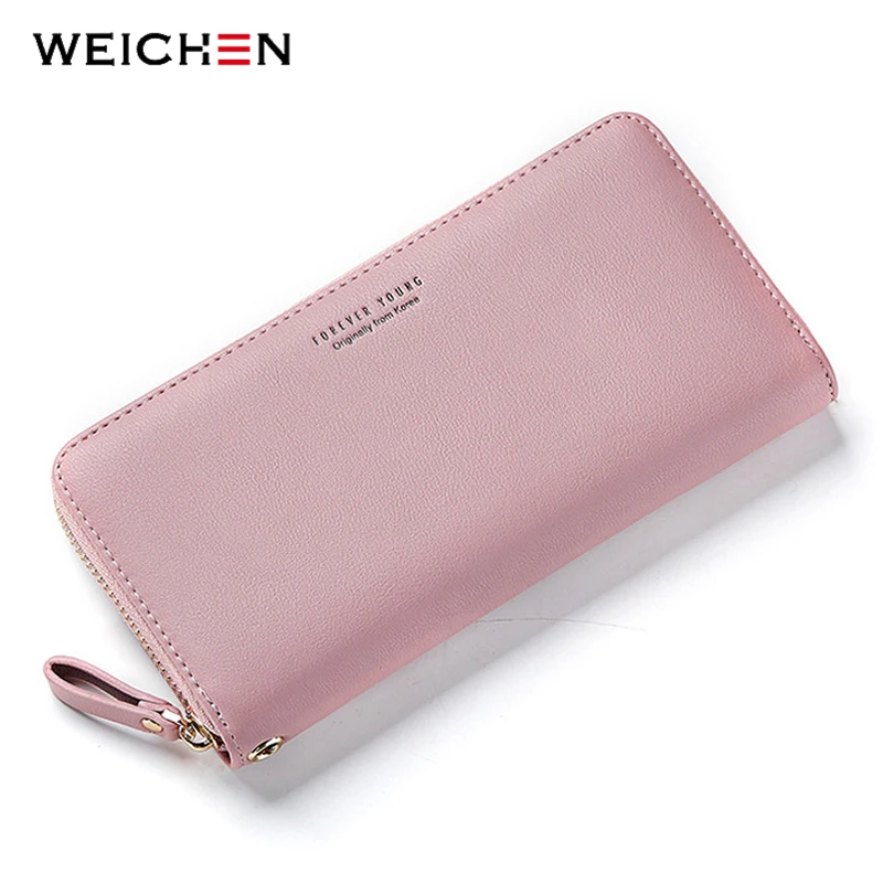  WEICHEN Wristband Women Long Clutch Wallet Large Capacity Wallets Female Purse Lady Purses Phone Po