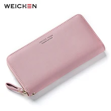 WEICHEN Wristband Women Long Clutch Wallet Large Capacity Wallets Female Purse Lady Purses font b Phone