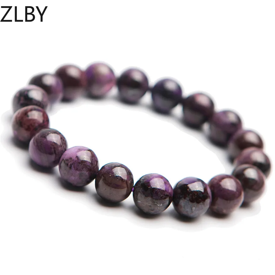 

Genuine Natural Purpel Sugilite Gems Stone Crystal Round Big Beads Women Charm Bracelet 11.5mm