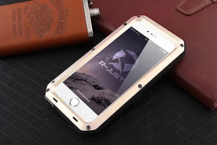 Apple iPhone 6 7 Plus X 4S 5S SEケース用アルミメタル防水ショックプルーフDoom Rugged Armorカバーケースfor iP 6 6S 8 Plus