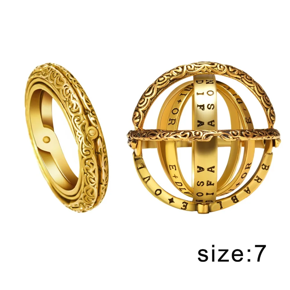 Rotierenden кольцо-раскладушка, астрономическое кольцо на кастет, креативный шар, кольцо, размер 789, женское студенческое кольцо, ювелирное изделие