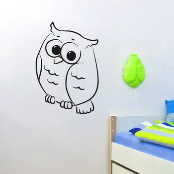 

WALL DECAL VINYL STICKER CARTOON FUNNY OWL BABY ROOM NURSERY DECOR