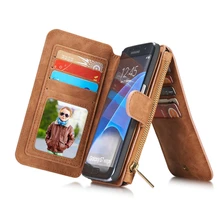 Caseme flip case pour coque samsung galaxy s6 s7 case bord pu en cuir de couverture de silicone pour samsung galaxy s6 s7 edge plus case s7
