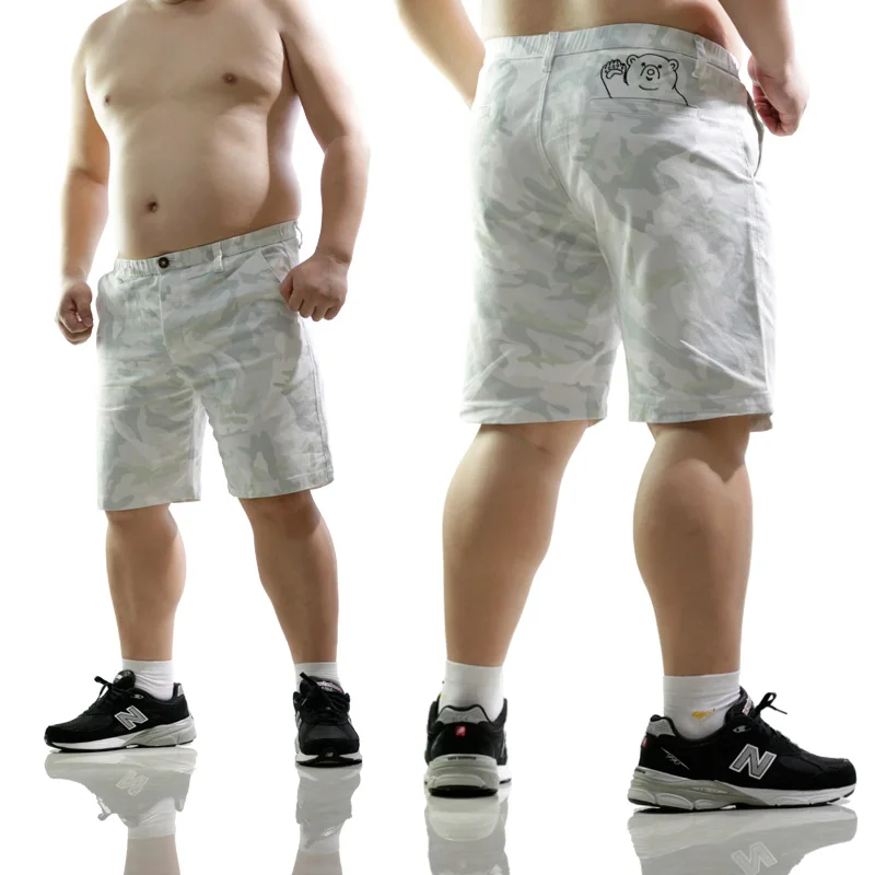 Новинка года, Медвежья Лапка, шорты мужские, плюс размер, хлопковые повседневные шорты, летние камуфляжные шорты по колено, брюки M, L, XL, XXL, 3XL