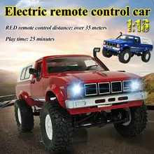 WPL C-24 4WD Радиоуправляемая машинка с дистанционным управлением, игрушечная машинка 1:16, модель автомобиля 2,4G, внедорожная радиоуправляемая высокоскоростная машина RTR для мальчиков