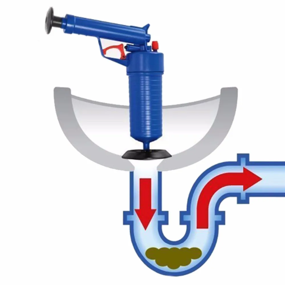 Воздушный Слив бластер высокого давления насос очиститель Unclogs туалет щетка для чистки канализации кухня ванная комната питание плунжерный инструмент для удаления