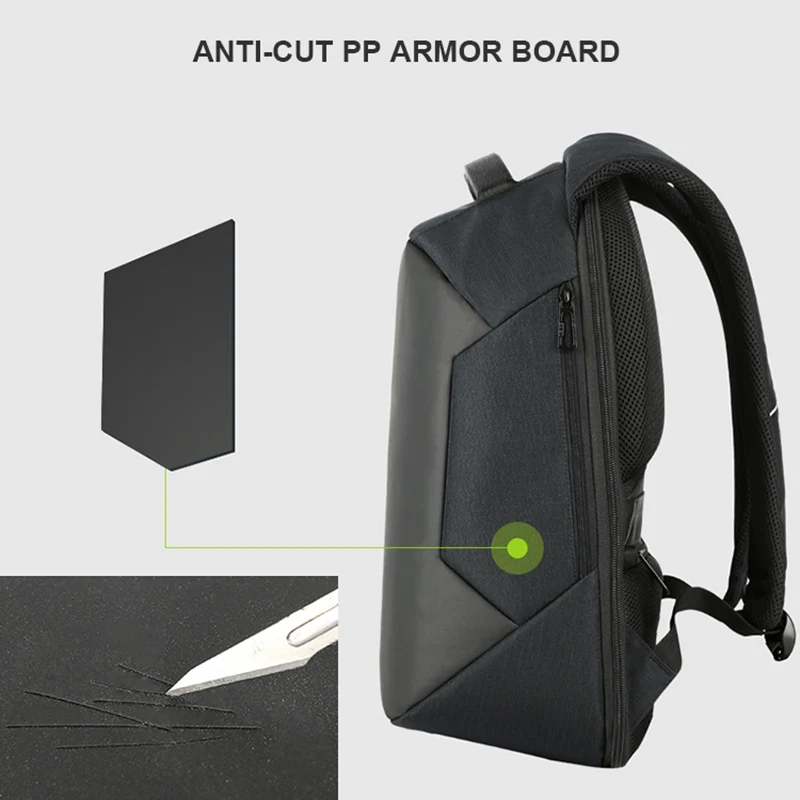 2017 Mochilas de Los Hombres Urbanos de Carga USB Portátil Mochila Minimalista Moda antirrobo Mochila Informal Mochila Impermeable Bolsa de Viaje
