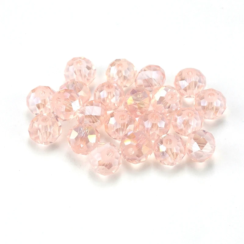 

wholesale 4-8mm silk ab faceted glass round beads Rondelle crystal Austria beads for bracelet necklace making Jewelry findings