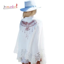 2016 New Gypsy Eagle Print Back Crochet Detail Beachwear G42035 Sexy Beach Dresses Cover up font