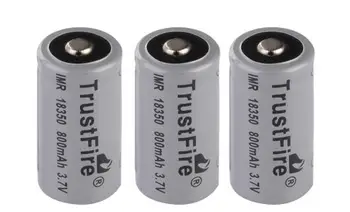 

8pcs/lot TrustFire IMR 18350 800mAh 3.7V Rechargeable Lithium Battery Batteries For E-cigarettes