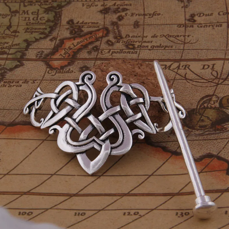 Dropshiping Antique Silver Large Celtics Knots Crown Hairpins Hair Clips Stick Slide Accessories Fashion Jewelry