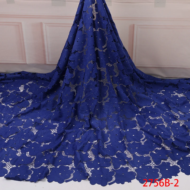 Африканская кружевная ткань, Высококачественная кружевная нигерийская Тюлевая ткань с камушками, молочная шелковая французская кружевная ткань для платья XY2756B-8