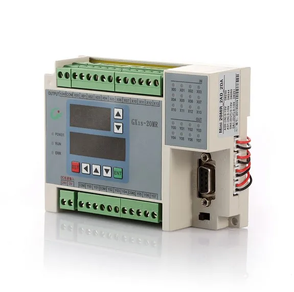 

FX1S GX1S-20MR-2AD-2DA 12 input 8 relays output RTC (real time clock) controller high-brightness LED digital tube display
