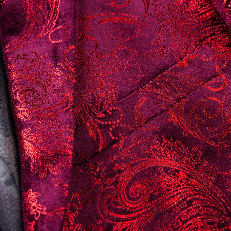 Plyesxale 2018 Новое поступление бархатный бордовый блейзер для мужчин повседневный