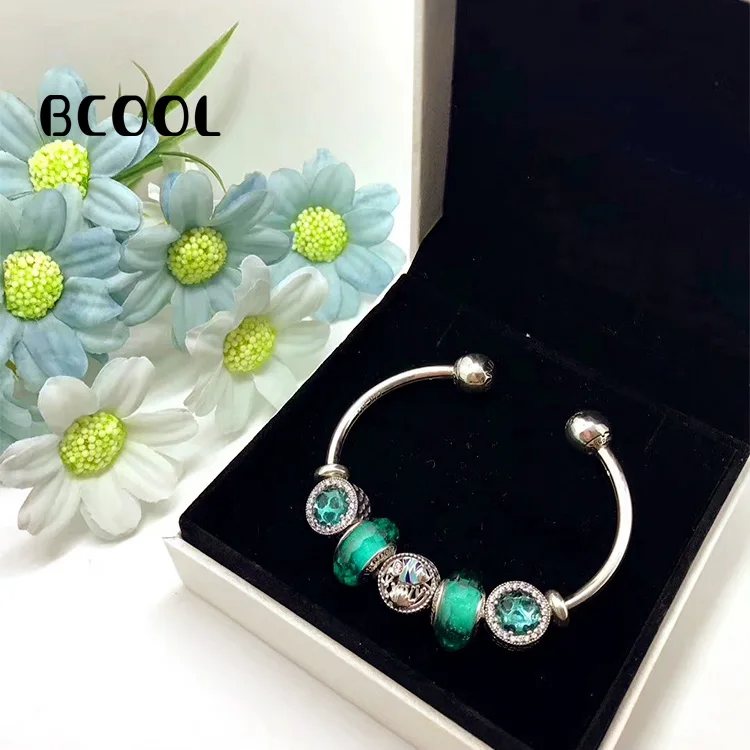 

BCOOL DIY Jewelry Female Charm Fashion Silver 925 Original Bracelet, Fine Charm Crystal Jewelry Bracelet Jewelry Gift