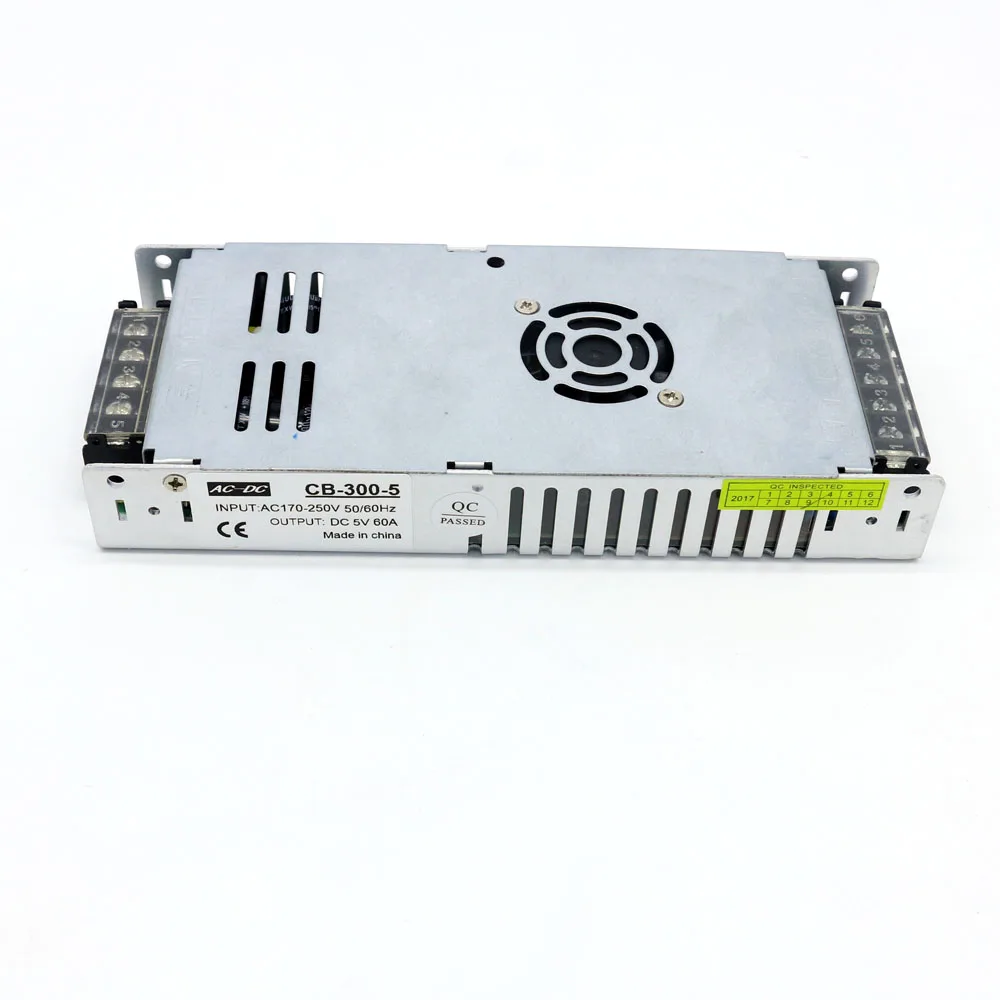 Dc 5V 60A 300W светодиодный дисплей драйвер Источник питания Ac 220V вход новый супер