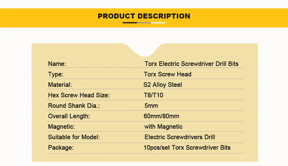 STLRENDA 10 шт T8/T10 Бит Набор отверток Магнитный звездообразные насадки для отверток Torx Совет головной Бур Круглый хвостовик 5x60/80 мм S2 сплав Сталь