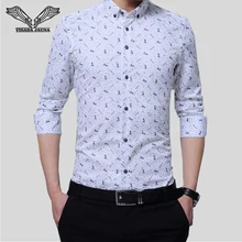 VISADA JAUNA,, Новое поступление, мужская рубашка, повседневная, квадратный воротник, длинный рукав, с принтом, рубашки, брендовая одежда, Camisa, рубашки, N1345 5XL