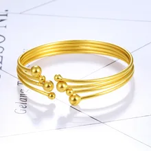 Простой дизайн моды 24K браслет с подвесками для женщин невесты свадебный подарок браслет установки изысканная упаковка ювелирных изделий