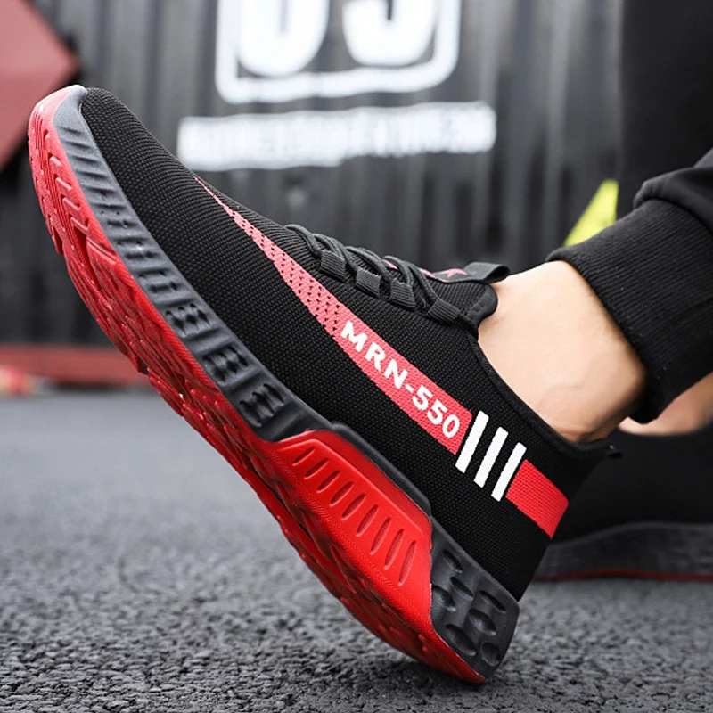 Running Shoes Winter For Men With Fur Male Shoes Comfortable and Top Warm Men Sneakers Non-slip Outdoor Sports Shoes Black Red