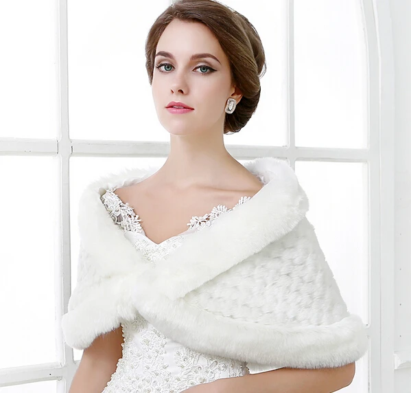 ivory faux fur bolero