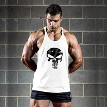 Каратель Мужская Marvel Бодибилдинг Фитнес тренировки жилет Стрингер Спортивная майка подъема рубашка без рукавов Безрукавки для женщин