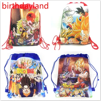 

1PCS 34*27cm Dragon Ball non-woven fabrics drawstring backpack,boy schoolbag,shopping bag