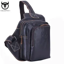 Bull капитан Для мужчин Мода Сумка груди Пояса из натуральной кожи тенденция Сумки на плечо Повседневное Crossbody сумка для модный бренд мужской сумка