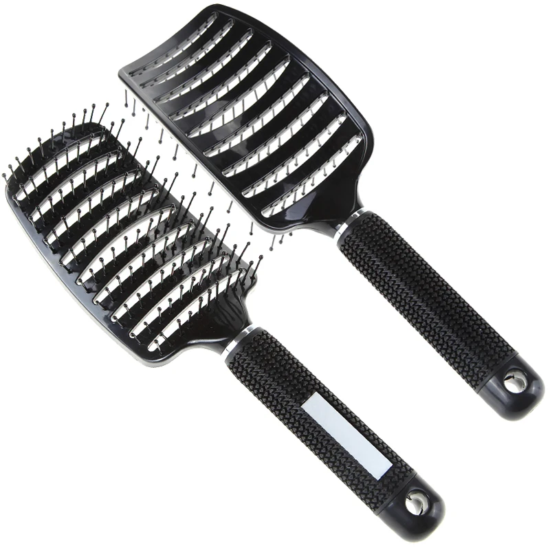 1Pcs 3 Colors Anti static Hair Massage Comb Home Use Curved Brushes