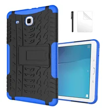Противоударный нескользящий чехол-подставка из ТПУ+ поликарбоната для samsung Galaxy Tab A 9,7 T555 T550 SM-T555 SM-P550 противоударный Чехол+ пленка+ ручка