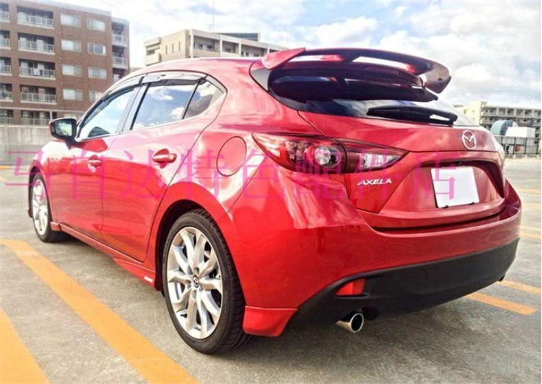 Автомобильный спойлер для Mazda 3 AXELA хэтчбек углеродное волокно ABS смолы Спойлеры высокое качество автомобильные аксессуары