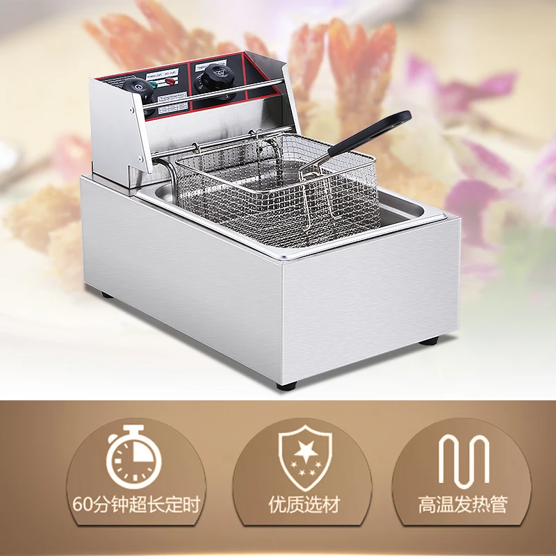 US $175.50 Electric Deep Fryers Blast furnace single cylinder deep frying pan fry potato tower machineNEW