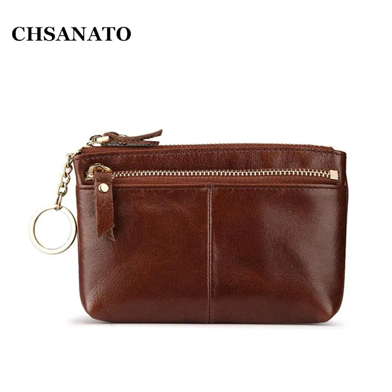 

CHSANATO Men &Women Genuine Leather Coin Purse Unisex Small Coin Bags Slim Wallet Creative Designer Money Pouch