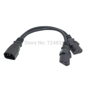 

CY Y Type Splitter Adapter Cable Cord Single C14 to Dual 5-15R Short Power