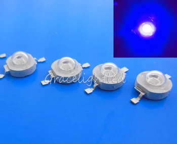 

10pcs1w 3W Ultra Violet UV Power LED 365nm diodes Emitter