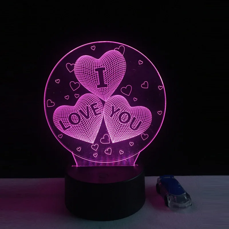 Wedding Table Lamp light Romantic Ornament Heart Shape Decor LED.* 