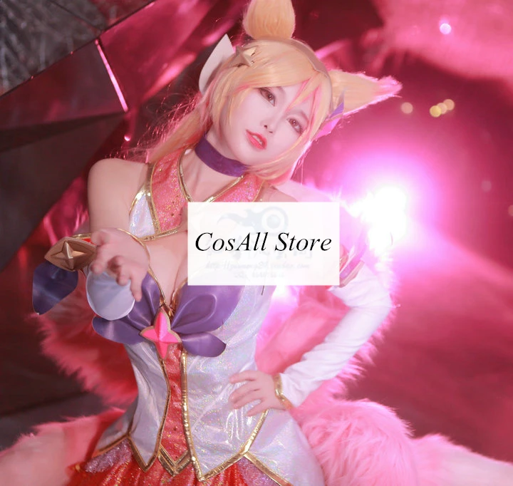

Custom made Ahri LOL Cosplay Star Guardian ahri cosplay costume the Nine-Tailed Fox Ahri dress female