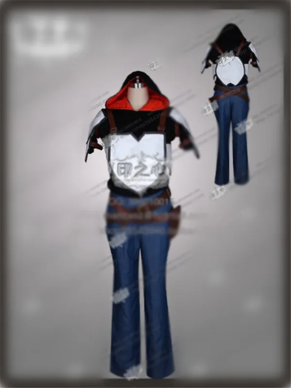 

Hot Anime RWBY A Set Fighting Jaune Arc Cosplay Black and Blue Costume XS-2XL Free Shipping