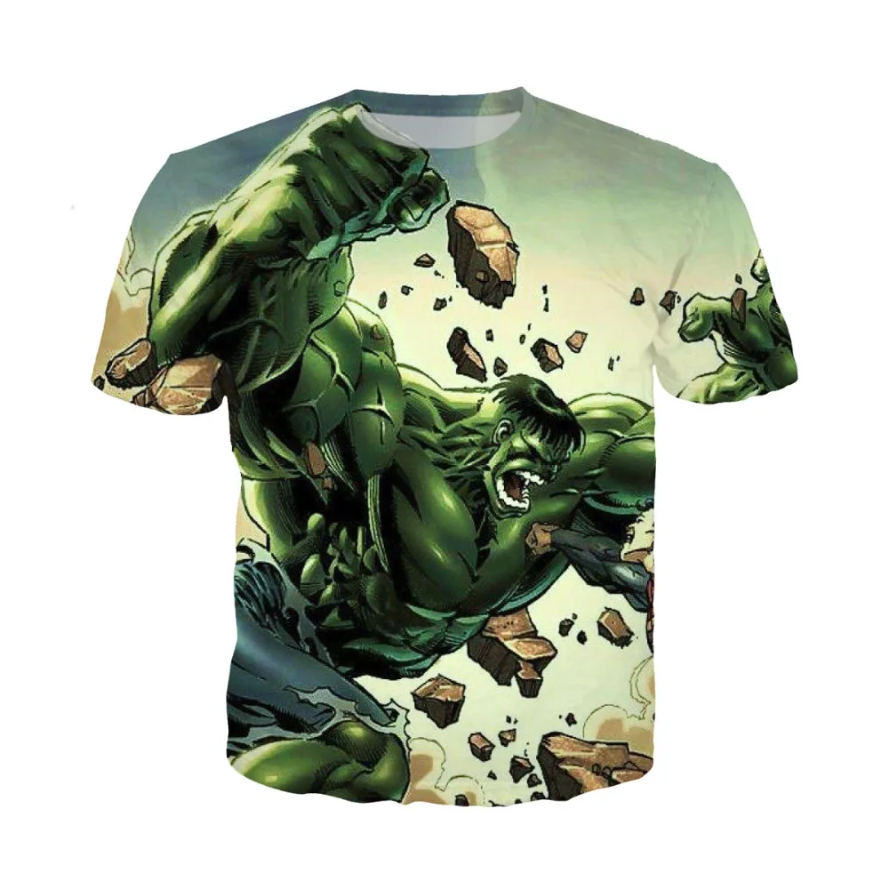 LIASOSO naverable Hulk t shirt comics The Avengers heros 3D печать Supereroe Thanos Hawkeye Camicia hu125|Футболки| |